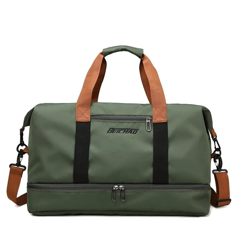 Versatile StayFitAtHome™ Travel Gym Bag - Portable Fitness Duffle & Crossbody Shoulder Bag for Weekend Getaways