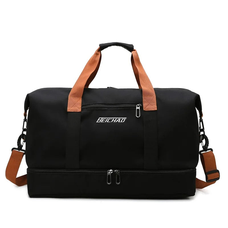 Versatile StayFitAtHome™ Travel Gym Bag - Portable Fitness Duffle & Crossbody Shoulder Bag for Weekend Getaways