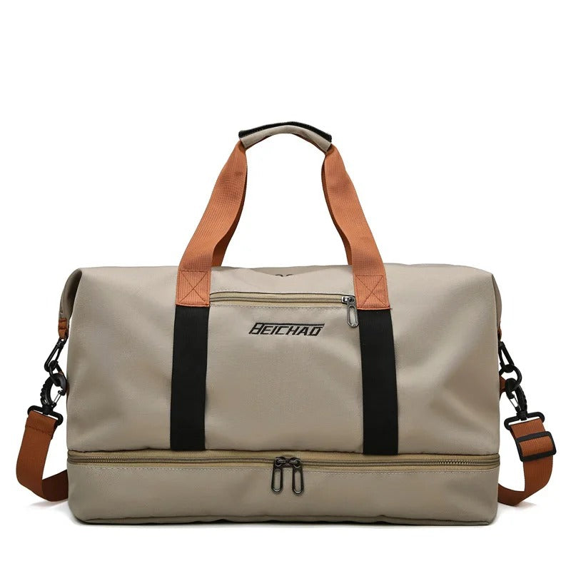 Versatile StayFitAtHome™ Travel Gym Bag - Portable Fitness Duffle & Crossbody Shoulder Bag for Weekend Getaways